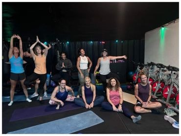 Group yoga class at C12 Athletics